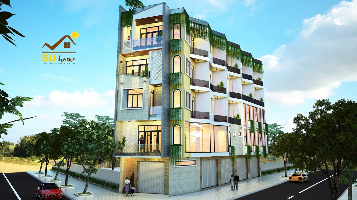 Nhà ở kết hợp căn hộ cho thuê a Dũng - 05 tầng